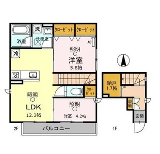 ピアット【1階】の間取り