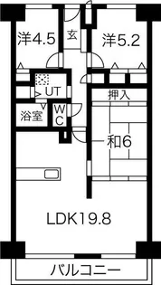 ファミールハイツ北大阪1号棟【6階】の間取り