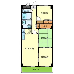 サニーライフ緑地【2階】の間取り