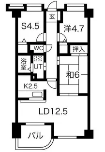 ソレイユレヴァン【3階】の間取り