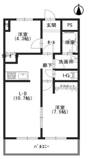 サンメゾンIII【2階】の間取り