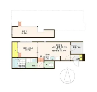 オリーブガーデン蛍池【2階】の間取り