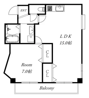 エクシードプラザ豊中【1階】の間取り