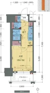 プレサンス新大阪クレスタ【6階】の間取り