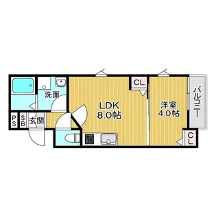 HGS服部天神【1階】の間取り