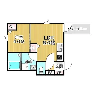 HGS服部天神【2階】の間取り