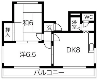 プレアール中桜塚【2階】の間取り