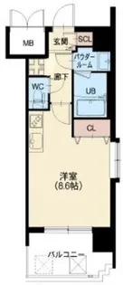 プレサンス神崎川ファインブレス【7階】の間取り