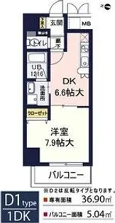 アーバネス淀川【8階】の間取り