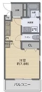 プルメリア東正雀【1階】の間取り