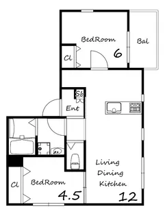 Amour fleurir 若竹【2階】の間取り