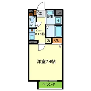 コンフォール刀根山【1階】の間取り