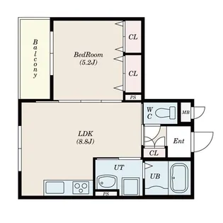 ラモーナ庄内栄町【1階】の間取り