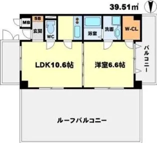 クレセント千里中央【4階】の間取り