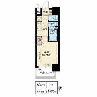 スプランディッド新大阪WEST【6階】の間取り