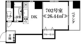 ウエストサイド江坂【7階】の間取り