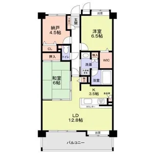プレリオン豊中・中桜塚【1階】の間取り