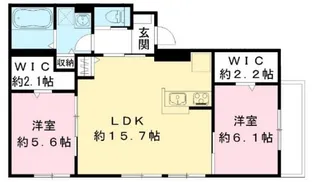COZY COURT 千里山田Ⅱ番館【2階】の間取り