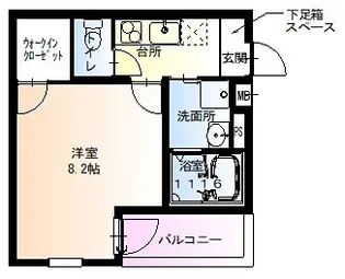 フジパレス豊中市立花【1階】の間取り