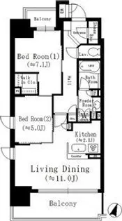 シティカレント新大阪【12階】の間取り