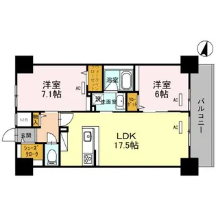 ジョワイユ新大阪【8階】の間取り
