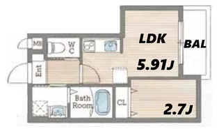 BASE上新庄【2階】の間取り