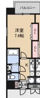 Luxe江坂II【12階】の間取り