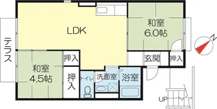 パセオ豊里【1階】の間取り