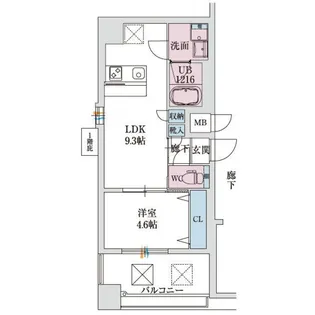 スプランディッド新大阪VIII【15階】の間取り