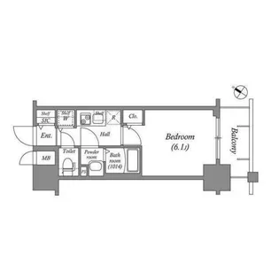 メインステージ大阪 North Mark【8階】の間取り