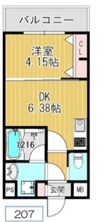 ガレリア南豊中【2階】の間取り