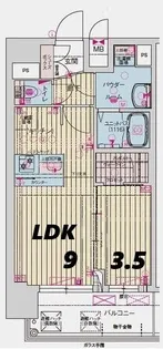プレサンス庄内ブレイシス【11階】の間取り
