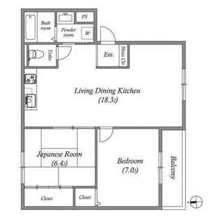 アブニール【2階】の間取り