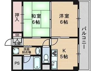 メゾンドパンテール【5階】の間取り