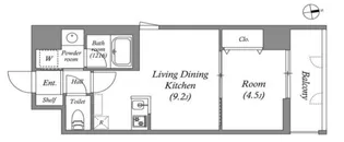 ブロード服部天神駅前レジデンス【8階】の間取り