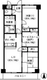 メゾンドール南千里【7階】の間取り
