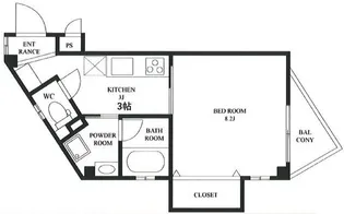 コモド【3階】の間取り