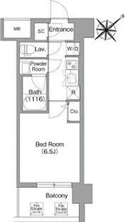 コンフォリア・リヴ淡路【6階】の間取り