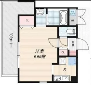 ラ・フォンテ十三【9階】の間取り