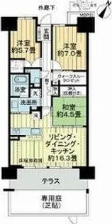 ミリカ・ヒルズI街区D棟【1階】の間取り