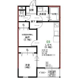 EIJU加島B【3階】の間取り