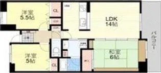 シティコート曽根東五番館【4階】の間取り