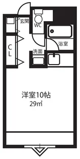 江坂アパートメント【6階】の間取り