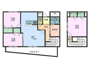 パークアヴェニュー緑地【4階】の間取り