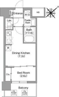 コンフォリア・リヴ淡路【8階】の間取り