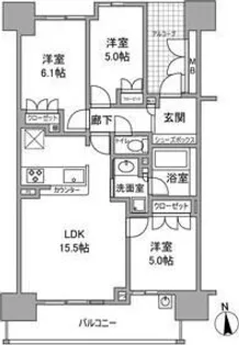 ローレルコート江坂【7階】の間取り