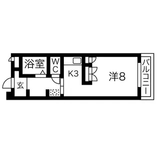 ビーバ江坂【4階】の間取り