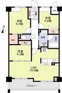 アンビエラ桃山台【5階】の間取り