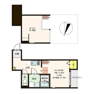 蛍池ヒルズ リン【1階】の間取り