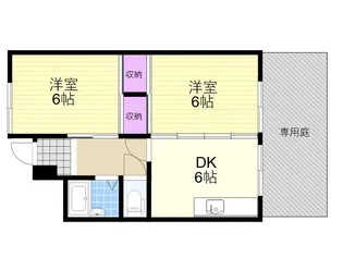 セントラルコート南桜塚【1階】の間取り